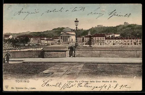 AK Torino, Lungo Po e Chiesa della Gran Madre di Dio