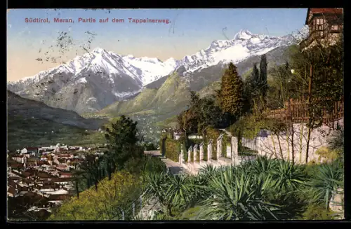 AK Meran /Südtirol, Partie auf dem Tappeinerweg