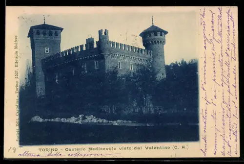 AK Torino, Castello Medioevale visto dal Valentino