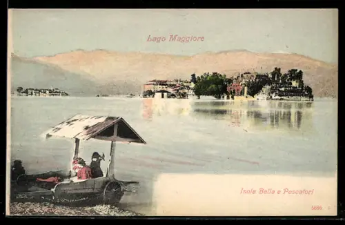 AK Isola Bella /Lago Maggiore, Panorama e Pescatori
