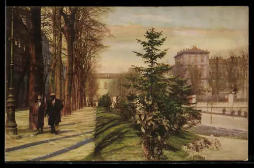 Künstler-AK Torino, Giardino Reale