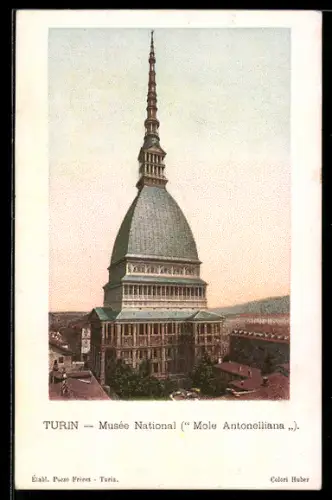 AK Turin, Museo Nazionale, Mole Antonelliana