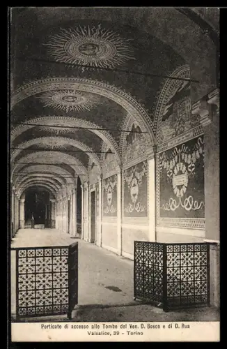 AK Torino, Porticato di accesso alle Tombe del Ven. D. Bosco e di D. Rua