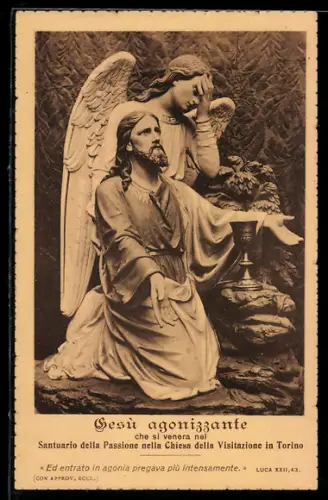 AK Torino, Gesù agonizzante venerato nel Santuario della Passione nella Chiesa della Visitazione