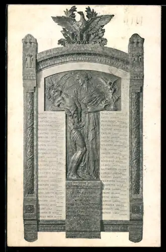 AK Torino, Monumento commemorativo con aquila scolpita