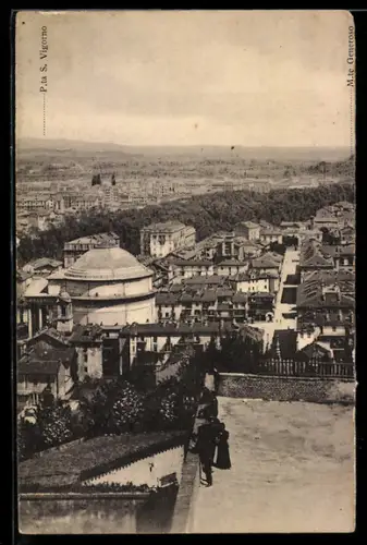 AK Torino, Panorama veduta Chiesa S. Gran Madre di Dio
