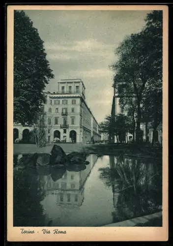 AK Torino, Via Roma e riflessi nel laghetto