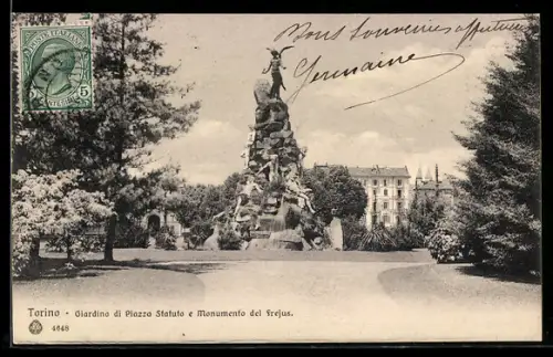 AK Torino, Giardino di Piazza Statuto e Monumento del Frejus