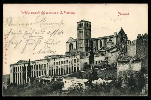 AK Assisi, Veduta generale del convento di S. Francesco
