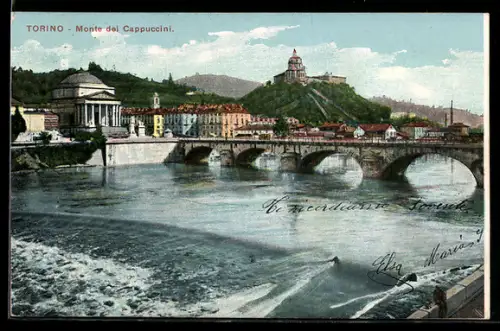 AK Torino, Monte dei Cappuccini e ponte sul fiume Po