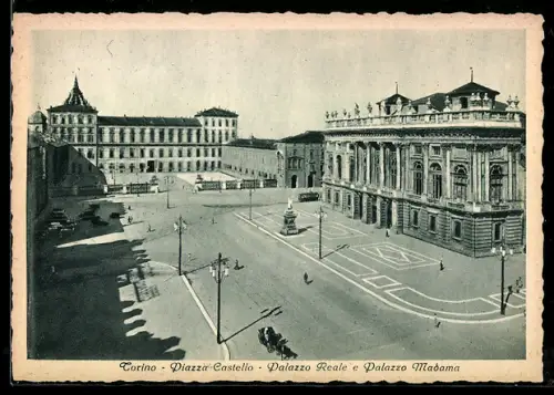 AK Torino, Piazza Castello con Palazzo Reale e Palazzo Madama