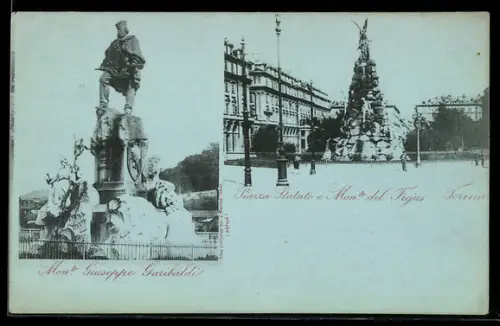 AK Torino, Piazza Statuto e Monumento del Traforo del Frejus