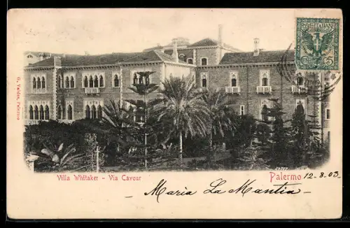 AK Palermo, Villa Whitaker, Via Cavour