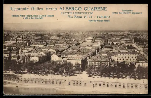 AK Torino, Panorama preso dal Monte Cappuccini