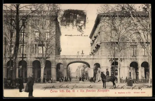 AK Torino, Corso Vitt. Em. II e Via Amedeo Avogadro