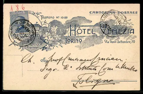 AK Torino, Hotel Venezia, Via Venti Settembre 70