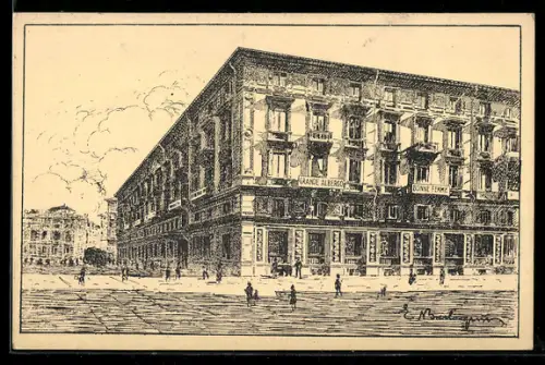 AK Torino, Grand Hôtel Bonne Femme-Métropole in via Pietro Micca