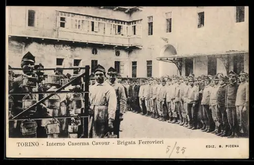 AK Torino, Interno Caserma Cavour, Brigata Ferrovieri