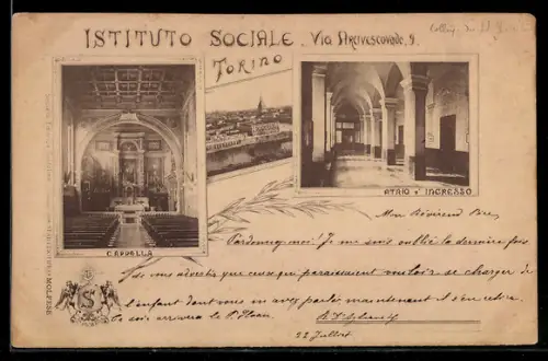 AK Torino, Istituto Sociale, Cappella e atrio d`ingresso