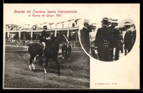 AK Torino, Ricordo del Concorso Ippico Internazionale, Giugno 1902