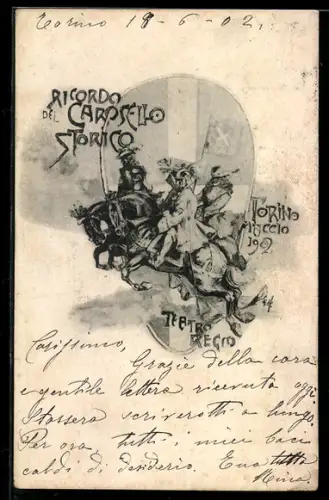 AK Torino, Ricordo del Carosello Storico al Teatro Regio 1902