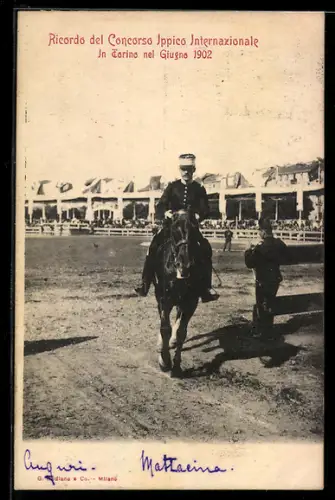 AK Torino, Ricordo del Concorso Ippico Internazionale, Giugno 1902