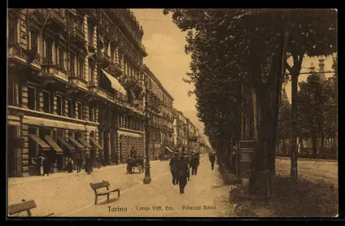 AK Torino, Corso Vittorio Emanuele, Palazzo Rossi