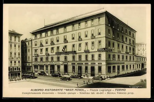 AK Torino, Albergo Ristorante Gran Mogol, Piazza Lagrange, Prop. Nicola Versino