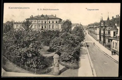 AK Kaiserslautern, K. B. Bezirkskommando an der Logenstrasse