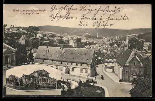 AK Bad Langenschwalbach, Blick von der engl. Kirche auf den Ort