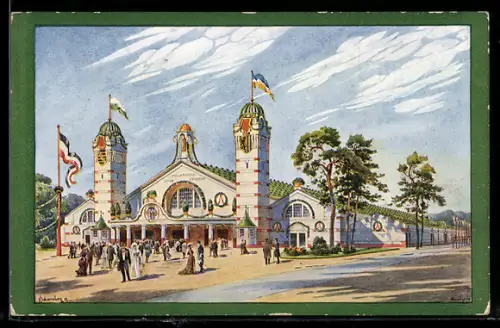 Künstler-AK Leipzig, Bundes-Konzert 1909, Deutscher Arbeiter-Sängerbund