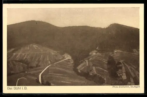 AK Bühl i. B., Landschaftsansicht aus der Luft