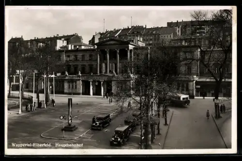 AK Wuppertal-Elberfeld, Blick zum Hauptbahnhof