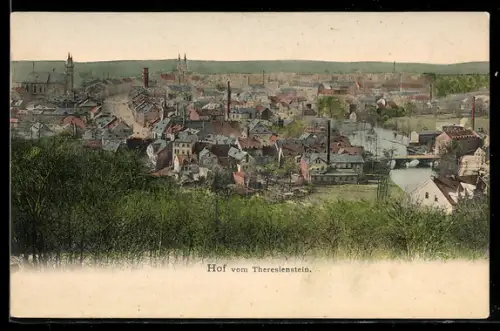 AK Hof, Blick vom Theresienstein