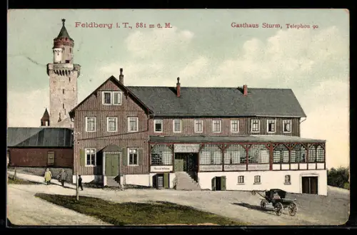 AK Feldberg i. T., Gasthaus Sturm, Aussichtsturm