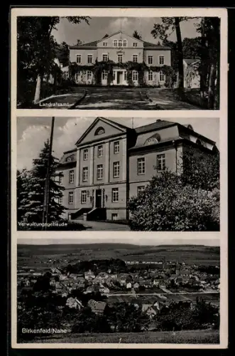 AK Birkenfeld /Nahe, Landratsamt, Verwaltungsgebäude, Ortsansicht