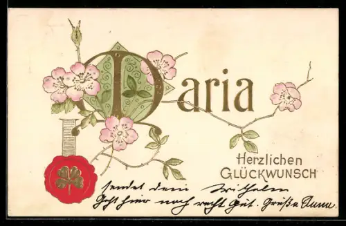 AK Herzlichen Glückwunsch zum Namenstag Daria