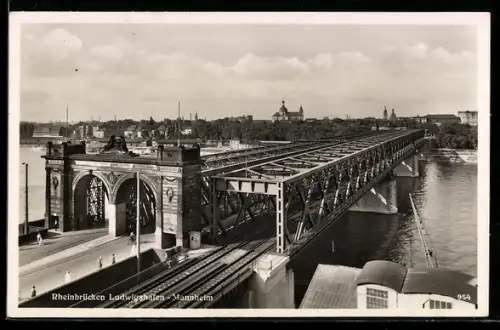 AK Ludwigshafen, Rheinbrücken Ludwigshafen-Mannheim