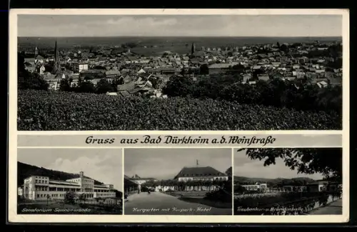 AK Bad Dürkheim a.d. Weinstrasse, Sanatorium Sonnenwende, Kurpark-Hotel, Traubenkur