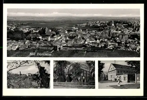 AK Bad Dürkheim, Stadtansicht, Riesenfass, Ruine, Gasthaus
