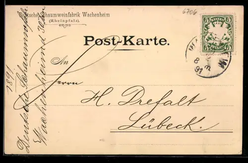 AK Wachenheim /Rheinpfalz, Deutsche Schaumweinfabrik