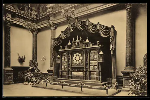 AK Bad Reichenhall, Malerhaus am Steilhof, Kaiserstr. 1, Die historische Weltuhr, Kunstuhr