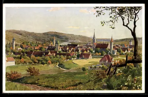 AK Ochsenfurt, Blick zum Ort