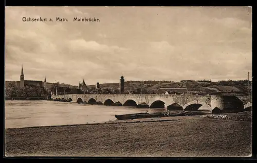 AK Ochsenfurt, Ansicht der Mainbrücke
