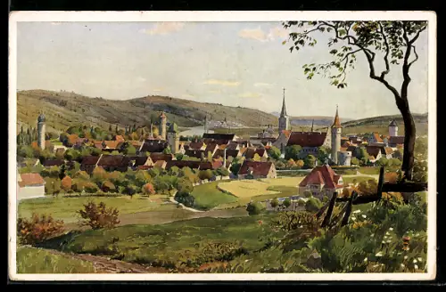 AK Ochsenfurt, Blick zum Ort