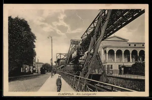 AK Elberfeld, Schwebebahn am Landgericht