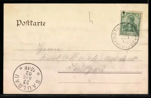 AK Roth a. d. Roth, Klosteranlage und Ortsansicht