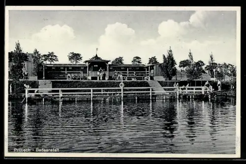 AK Prittisch, Blick auf die Badeanstalt