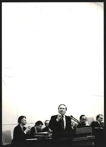 Fotografie Oskar Lafontaine bei einer Rede