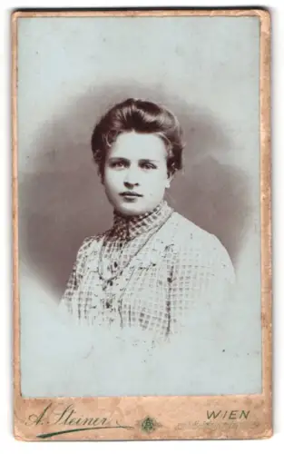 Fotografie A. Steiner, Wien, Nesselgasse 4, Porträt einer jungen Frau